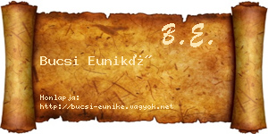 Bucsi Euniké névjegykártya